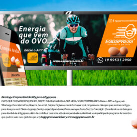Outdoor. Peça integrante da campanha de lançamento da Eggspress Ovo Delivery.