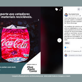 Post em redes sociais para campanha #SuaAjudaConta